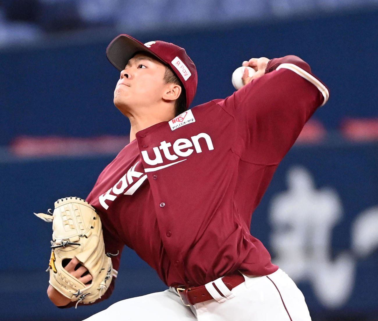 オリックス対楽天　楽天先発の早川（撮影・前岡正明）