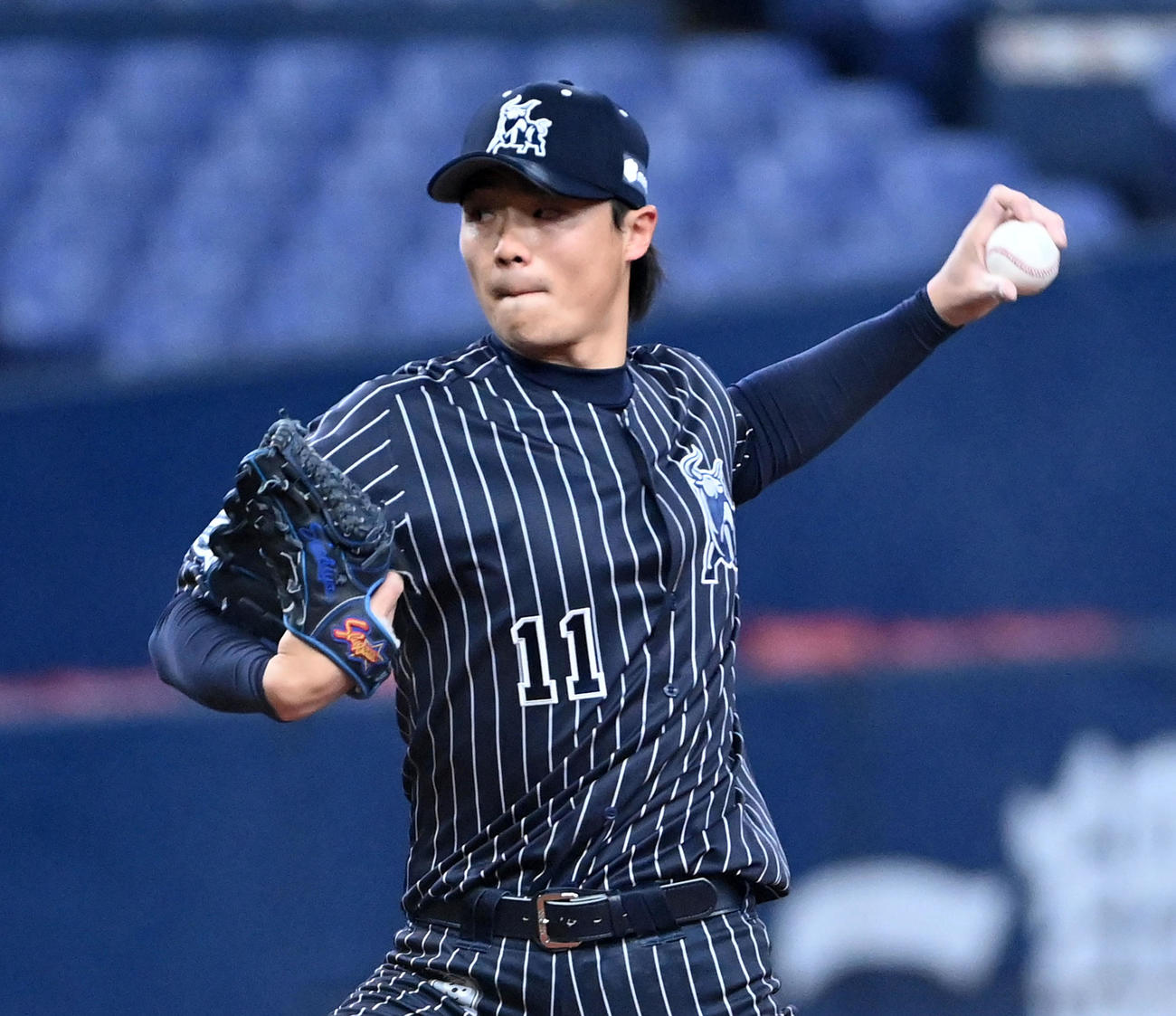 オリックス対楽天　オリックス先発の山崎福（撮影・前岡正明）