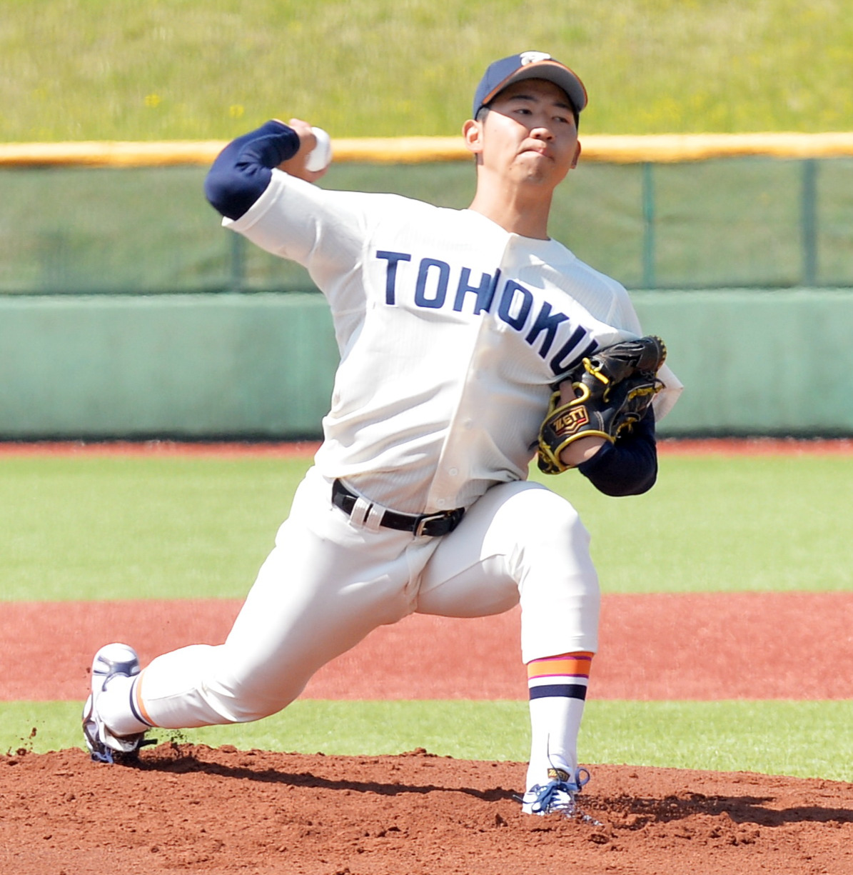 6回を無失点に抑えた東北福祉大・椋木