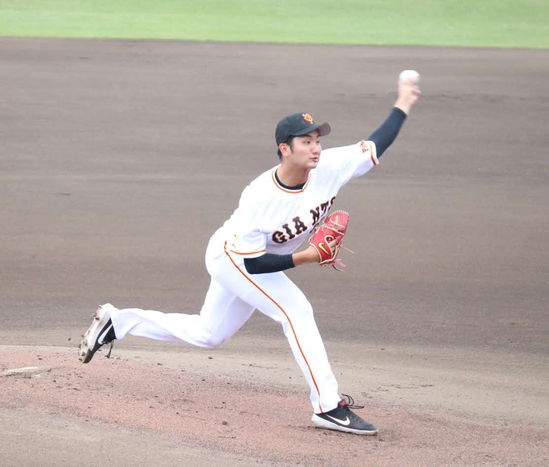 先発し力投する巨人横川（撮影・久永壮真）