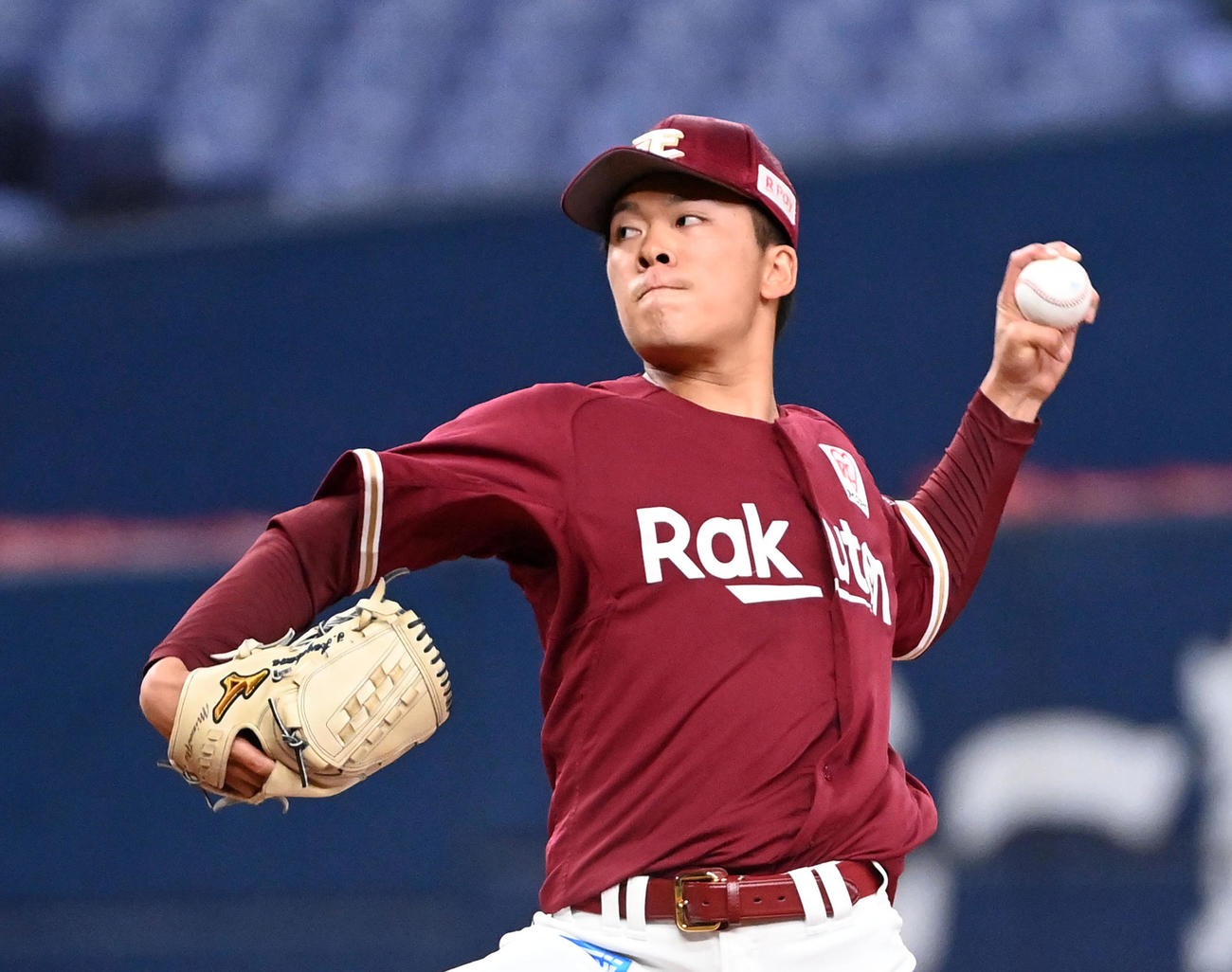 オリックス対楽天　プロ初完封で5勝目を挙げた早川（撮影・前岡正明）