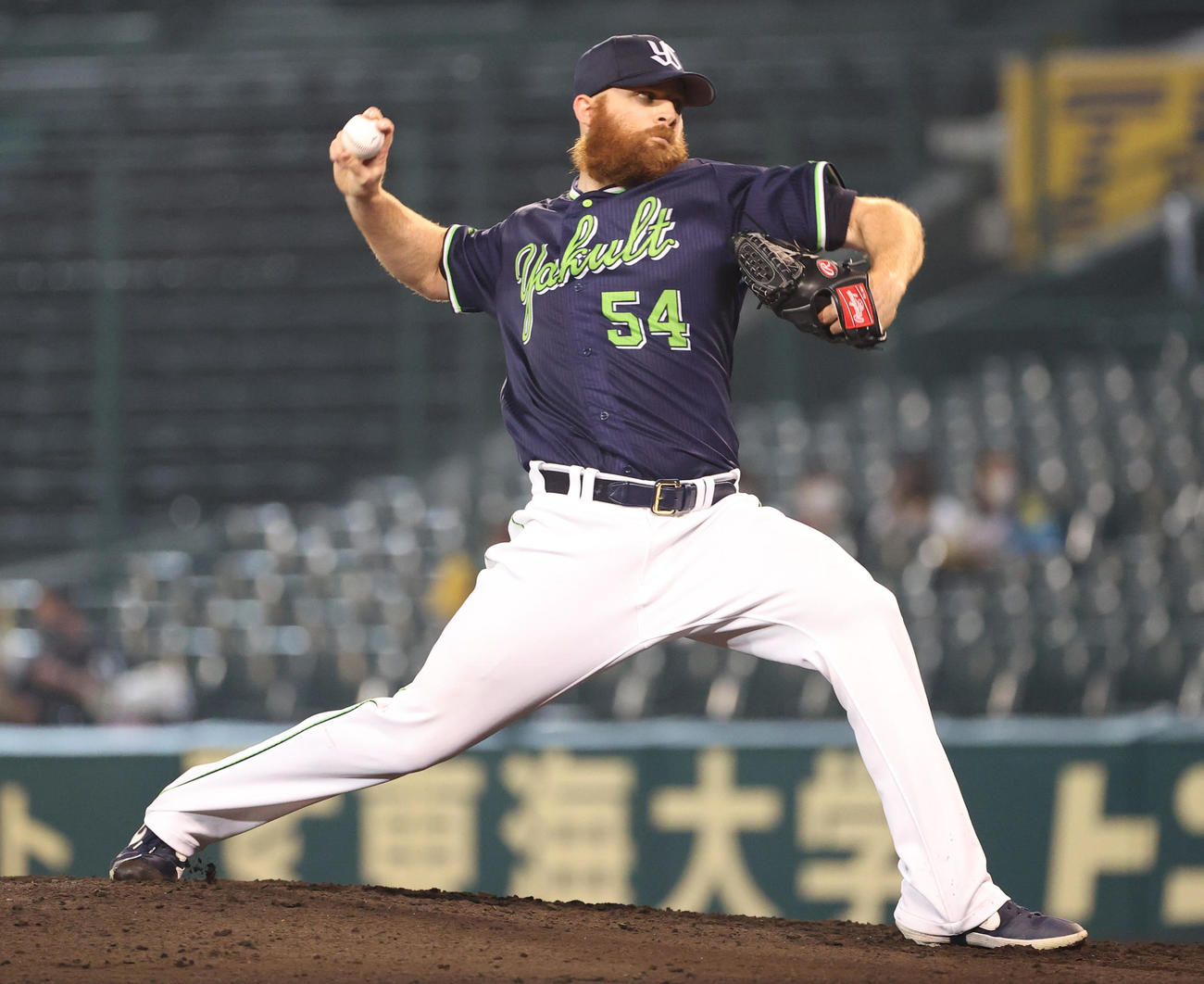 阪神対ヤクルト　阪神打線を抑え込んだサイスニード（撮影・清水貴仁）