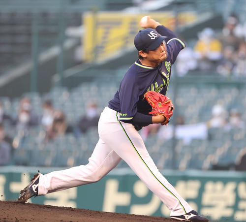 阪神対ヤクルト ヤクルト先発の田口(撮影・清水貴仁)