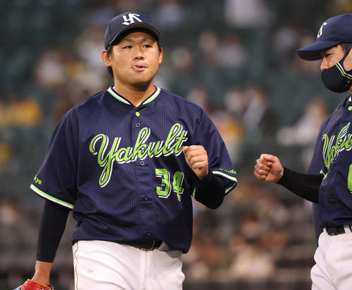 阪神対ヤクルト 3回も無失点に抑える田口(撮影・清水貴仁)