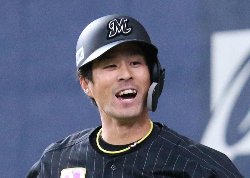 ロッテ岡大海（2021年4月17日撮影）