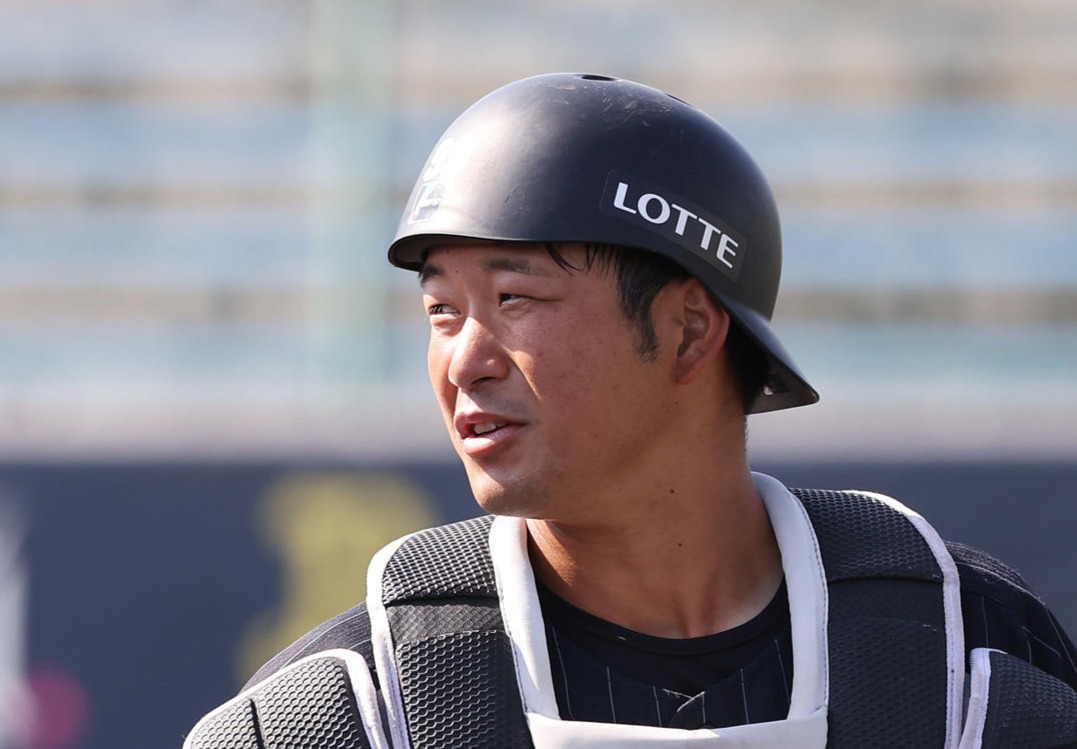 ロッテ柿沼友哉（2021年2月23日撮影）