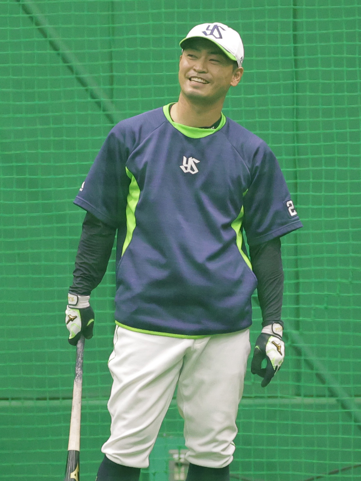 阪神対ヤクルト　打撃練習を行う青木（撮影・清水貴仁）