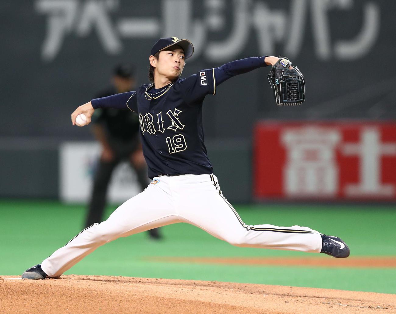 オリックスの山岡泰輔（2021年4月23日撮影）