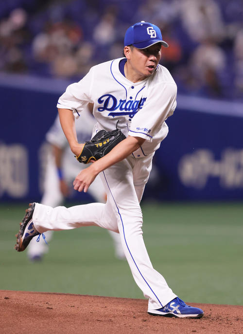 中日対巨人 中日先発の大野雄(撮影・足立雅史)
