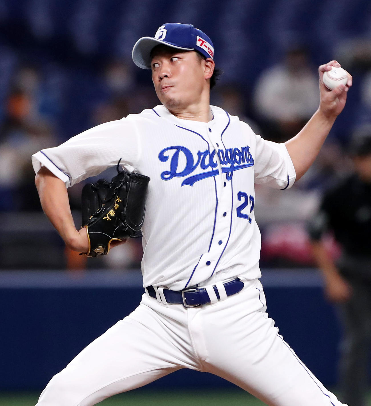 中日対巨人　4回表、巨人打線相手に好投を見せる大野雄（撮影・加藤哉）