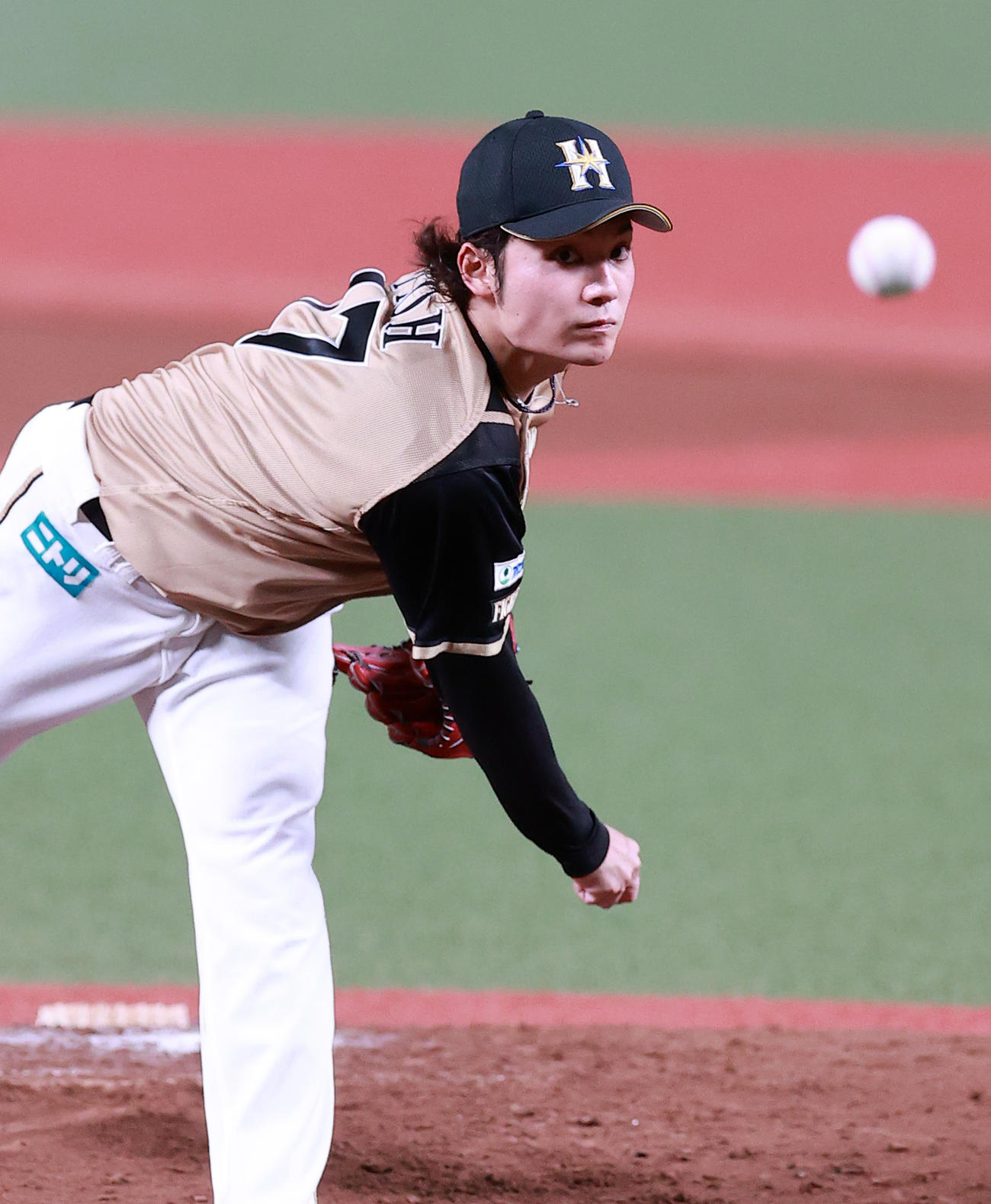 西武対日本ハム　力投する日本ハム先発の伊藤（撮影・浅見桂子）