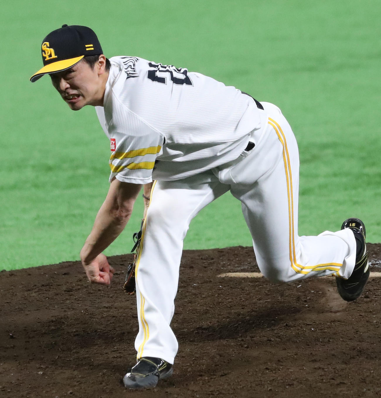 ソフトバンク対オリックス　ソフトバンク先発の和田毅（撮影・梅根麻紀）