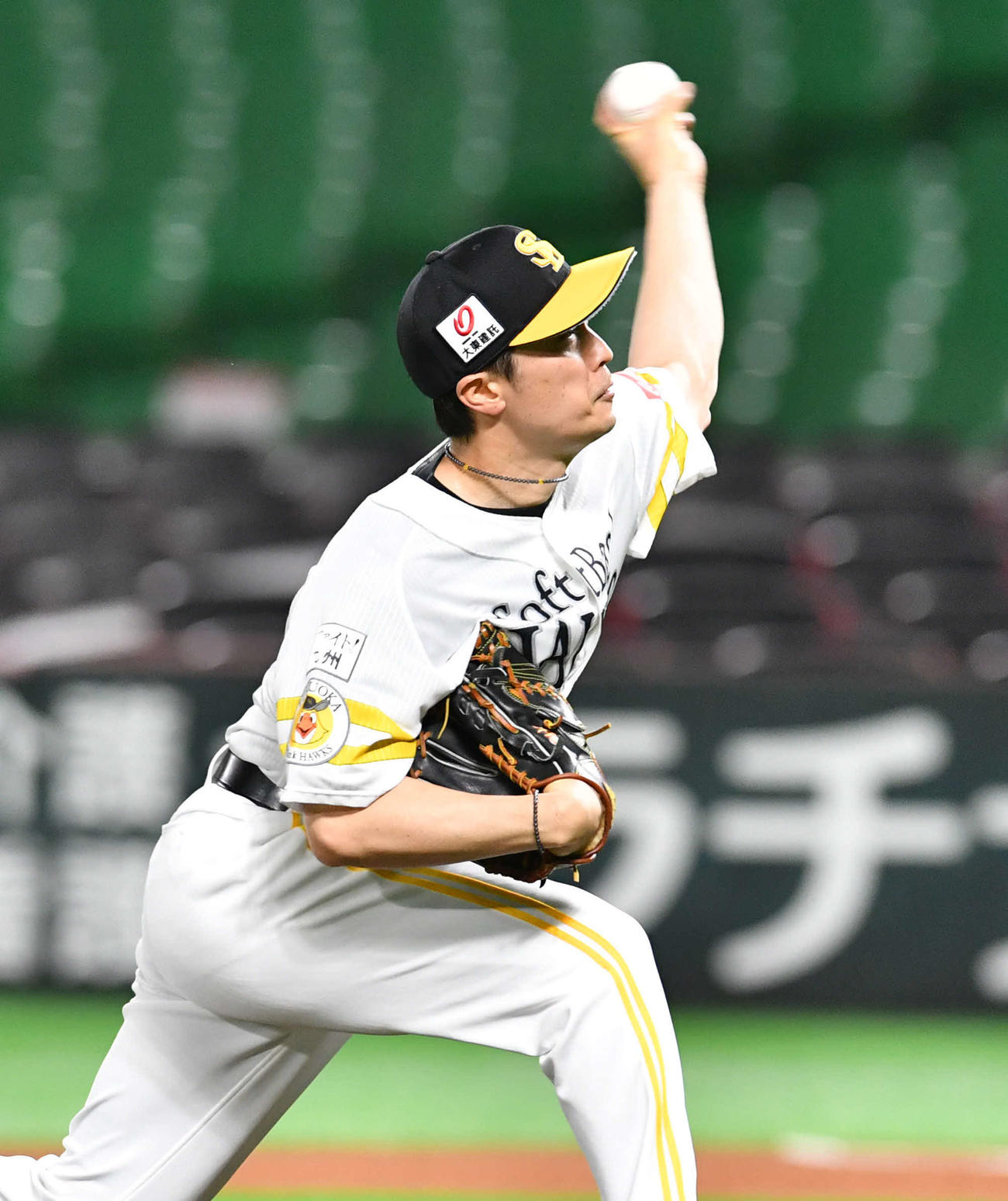 ソフトバンク対オリックス　ソフトバンク先発の和田（撮影・岩下翔太）