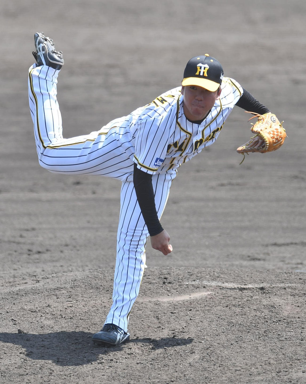 ウエスタン・リーグ中日戦に先発した村上は4回1失点と好投する（代表撮影）　