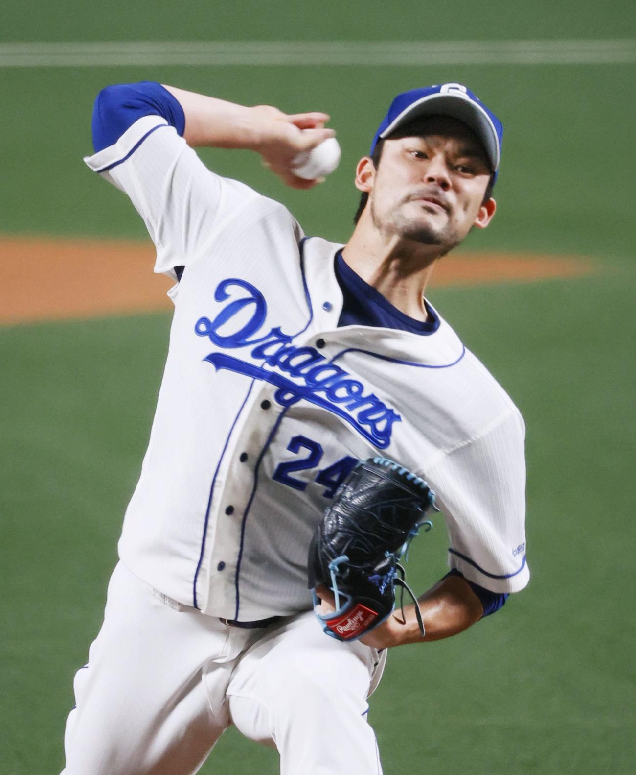 6回1失点で2勝目を挙げた中日福谷（共同）