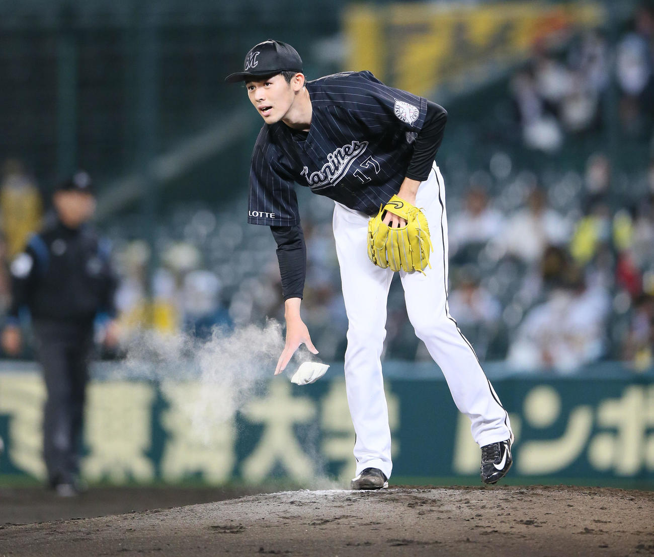 力投するロッテ佐々木朗希（撮影・上山淳一）