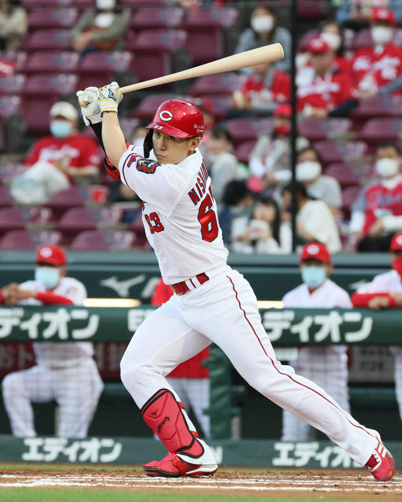 広島対西武　4番に入った西川は2安打を放つ活躍を見せる（撮影・加藤孝規）