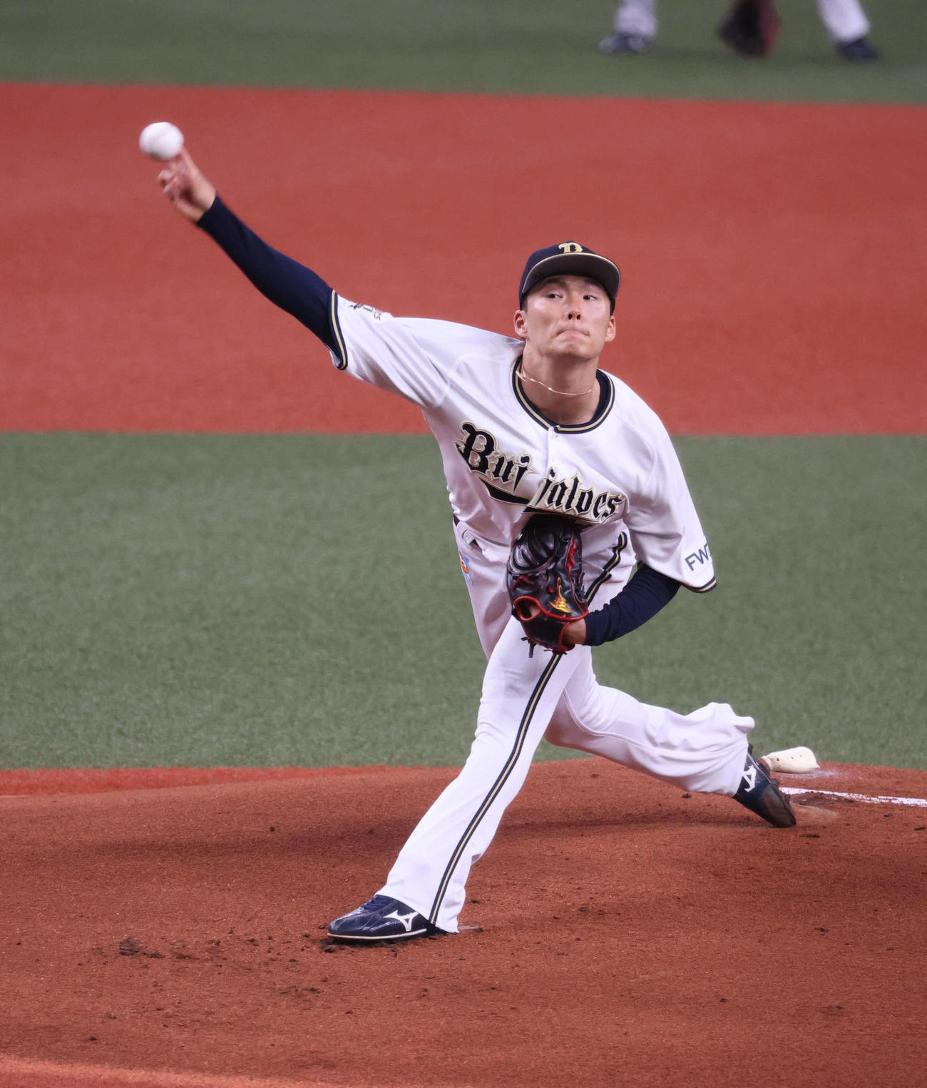オリックス対ヤクルト　オリックス先発の山本（撮影・渦原淳）