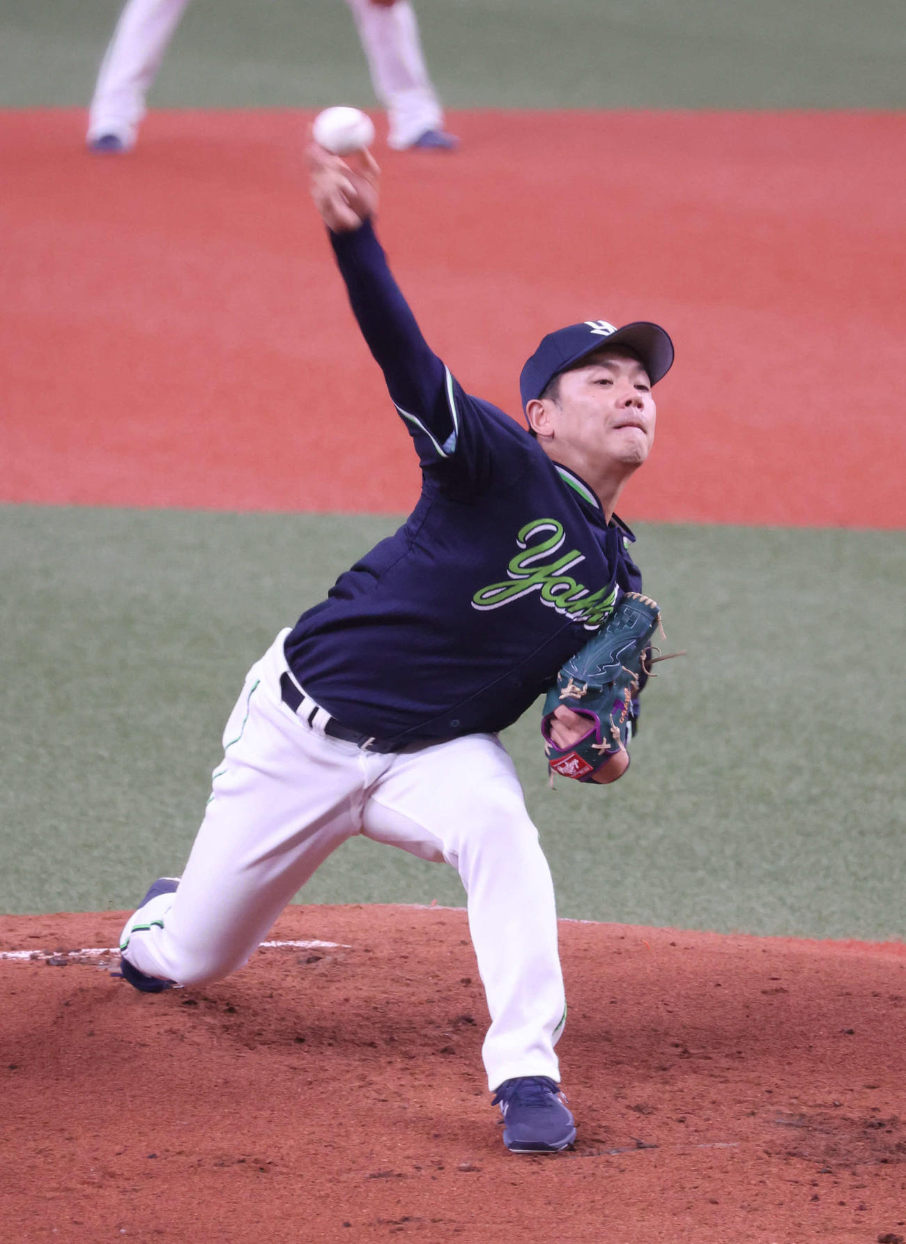 7回3失点のヤクルト先発小川（撮影・渦原淳）
