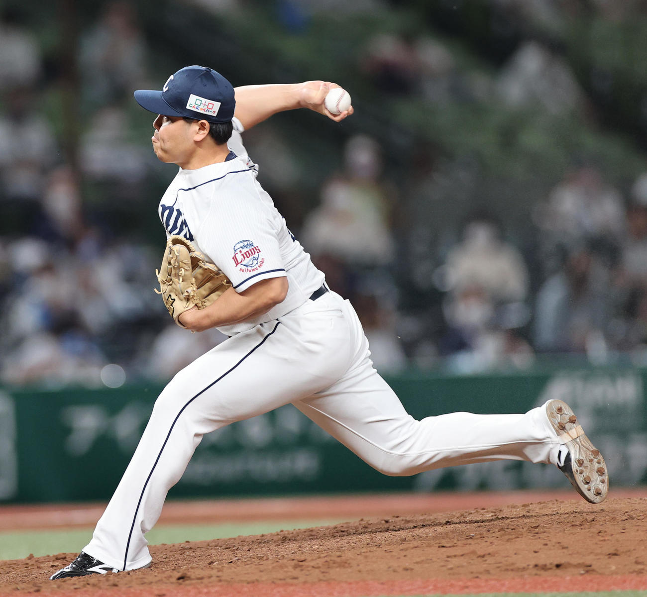 西武対阪神　9回に登板し試合を締める平良（撮影・清水貴仁）