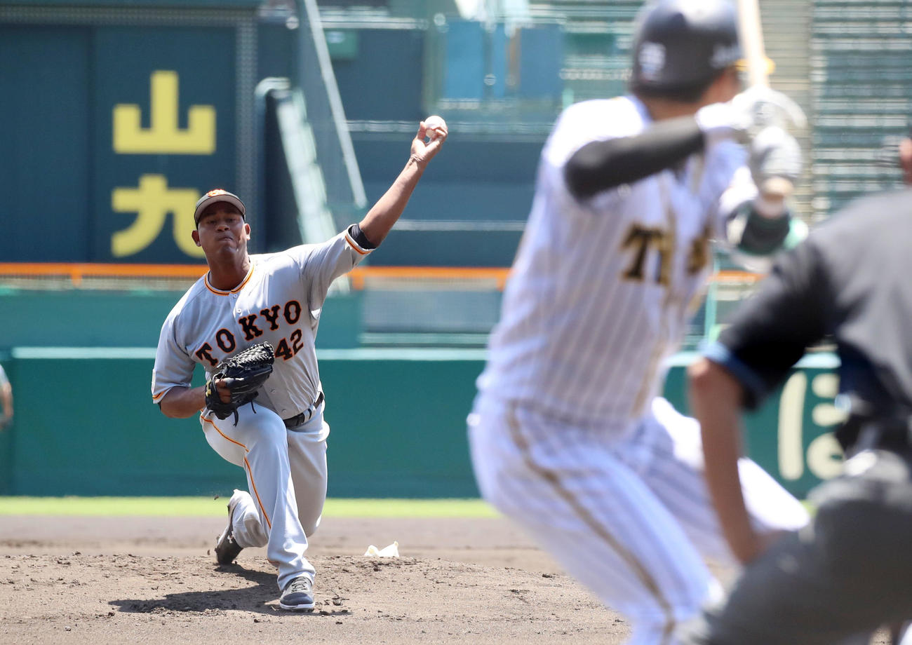阪神対巨人　阪神戦に先発するC・C・メルセデス（撮影・加藤哉）