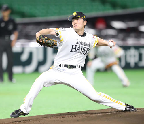 ソフトバンク先発・和田毅（撮影・梅根麻紀）