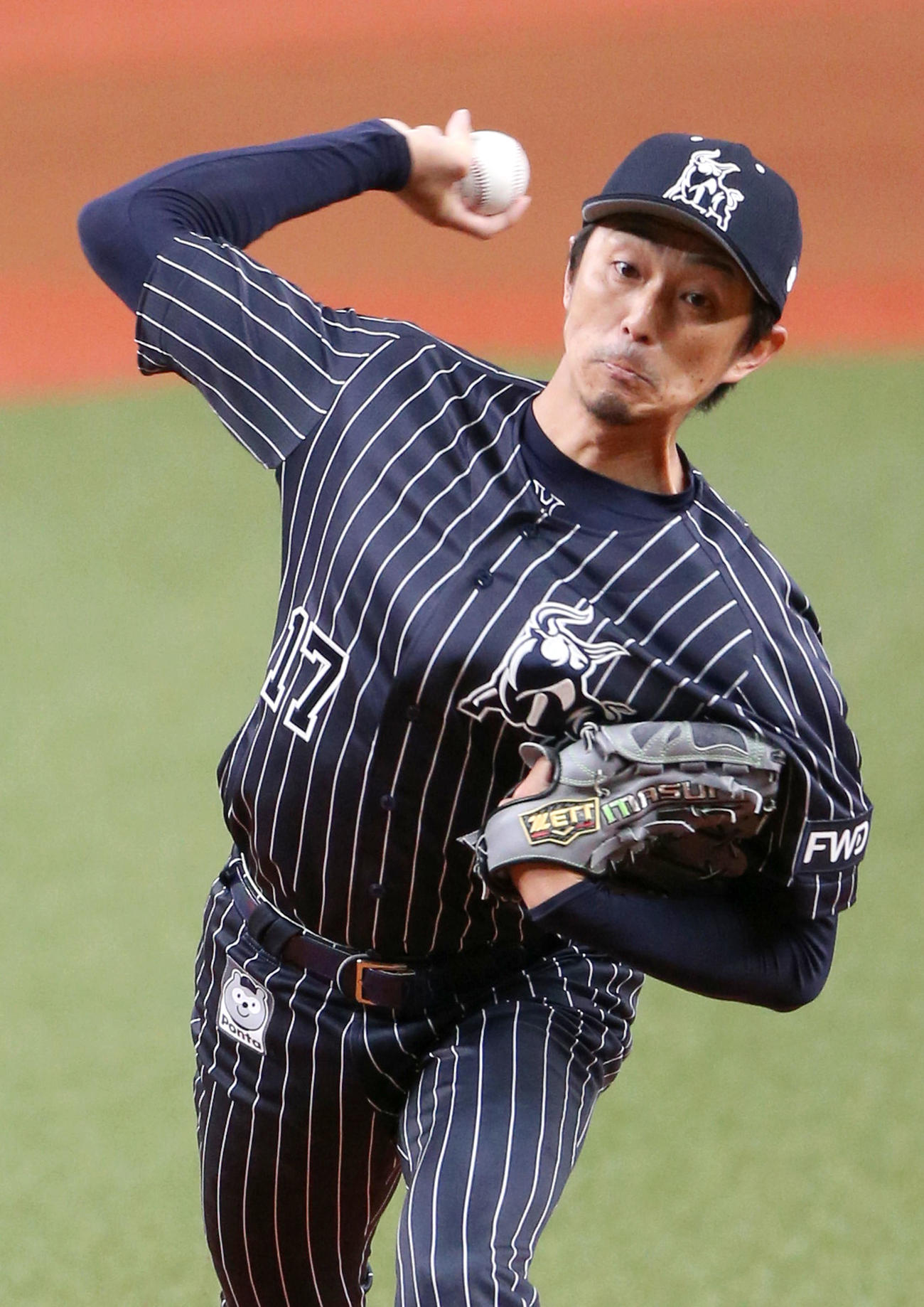オリックス対ヤクルト　オリックス先発の増井（撮影・上山淳一）