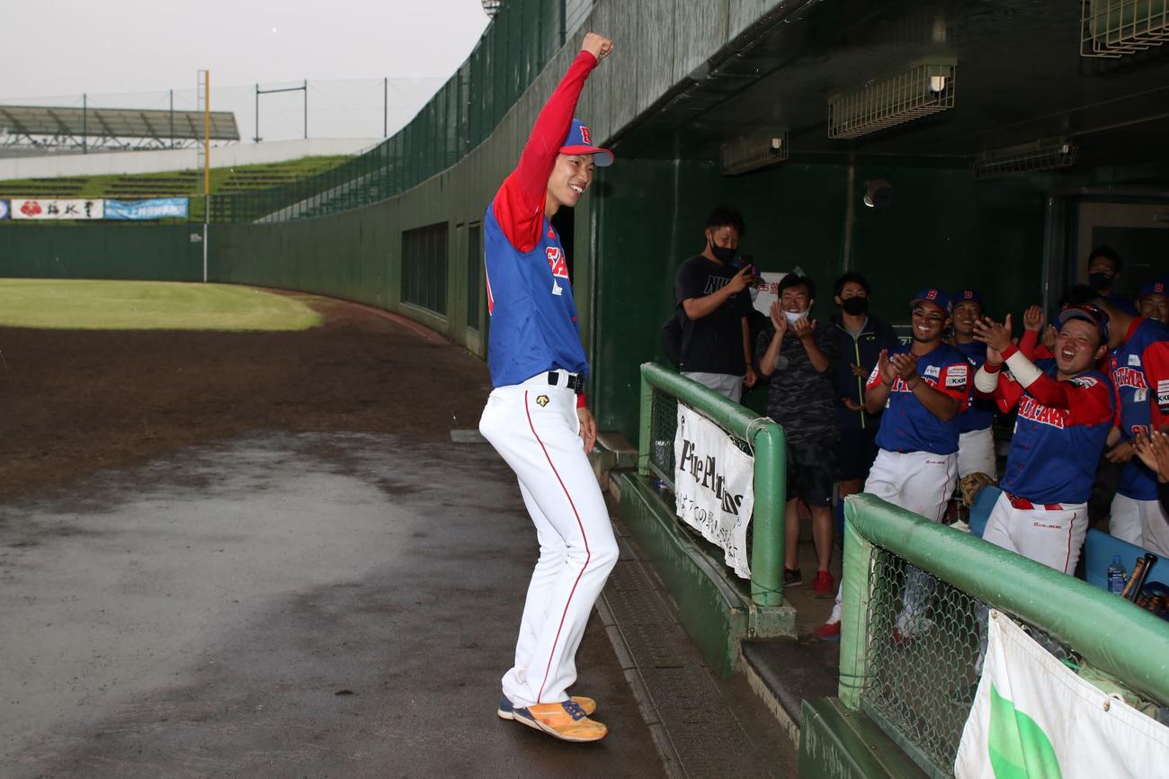 BCリーグ・埼玉への派遣期間が5月31日で終了となった西武育成の出井（球団提供）