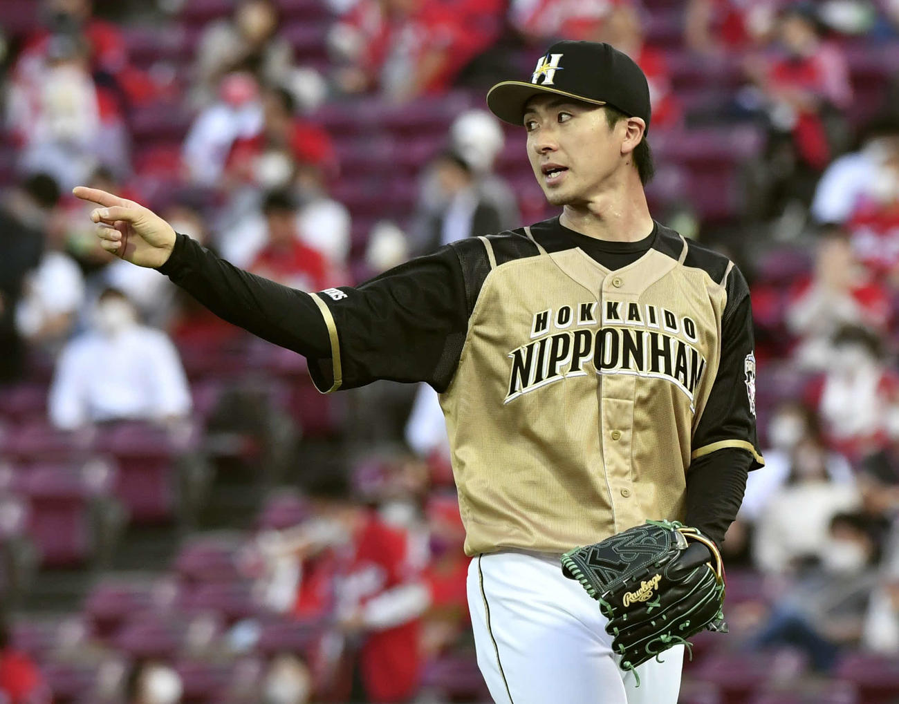 5勝目を挙げた日本ハム上沢