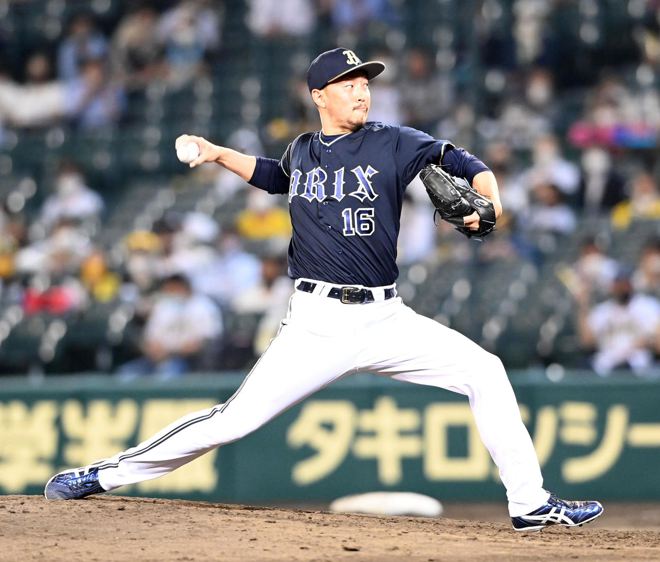 阪神対オリックス　オリックス3番手の平野佳寿（撮影・前岡正明）