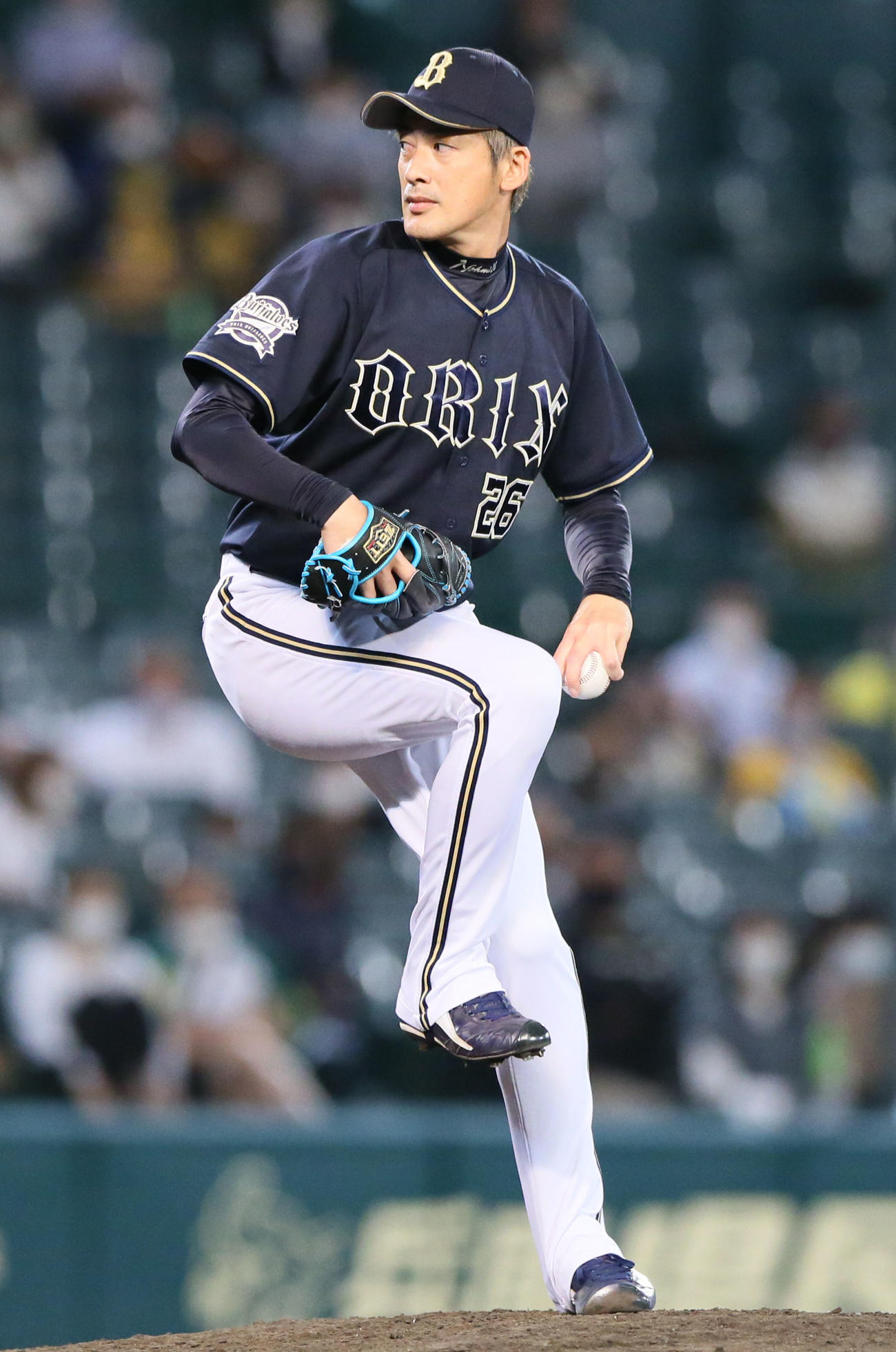 阪神対オリックス　6回、オリックス2番手で登板の能見篤史（撮影・上山淳一）