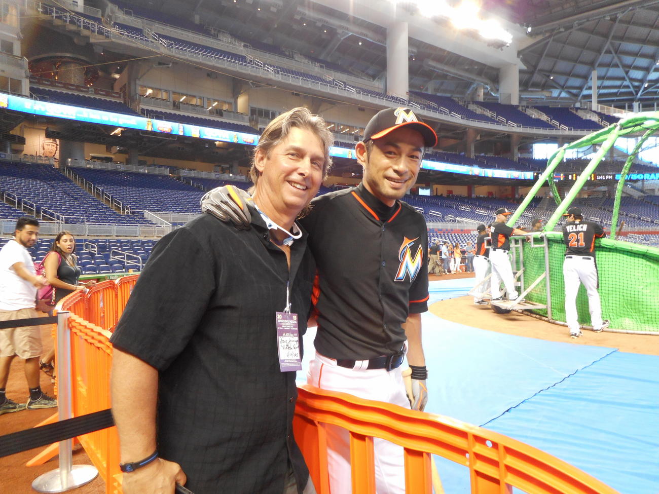マーリンズ・パークを訪れイチローと再会した元オリックスのＤ・Ｊ（ダグ・ジェニングズ）氏