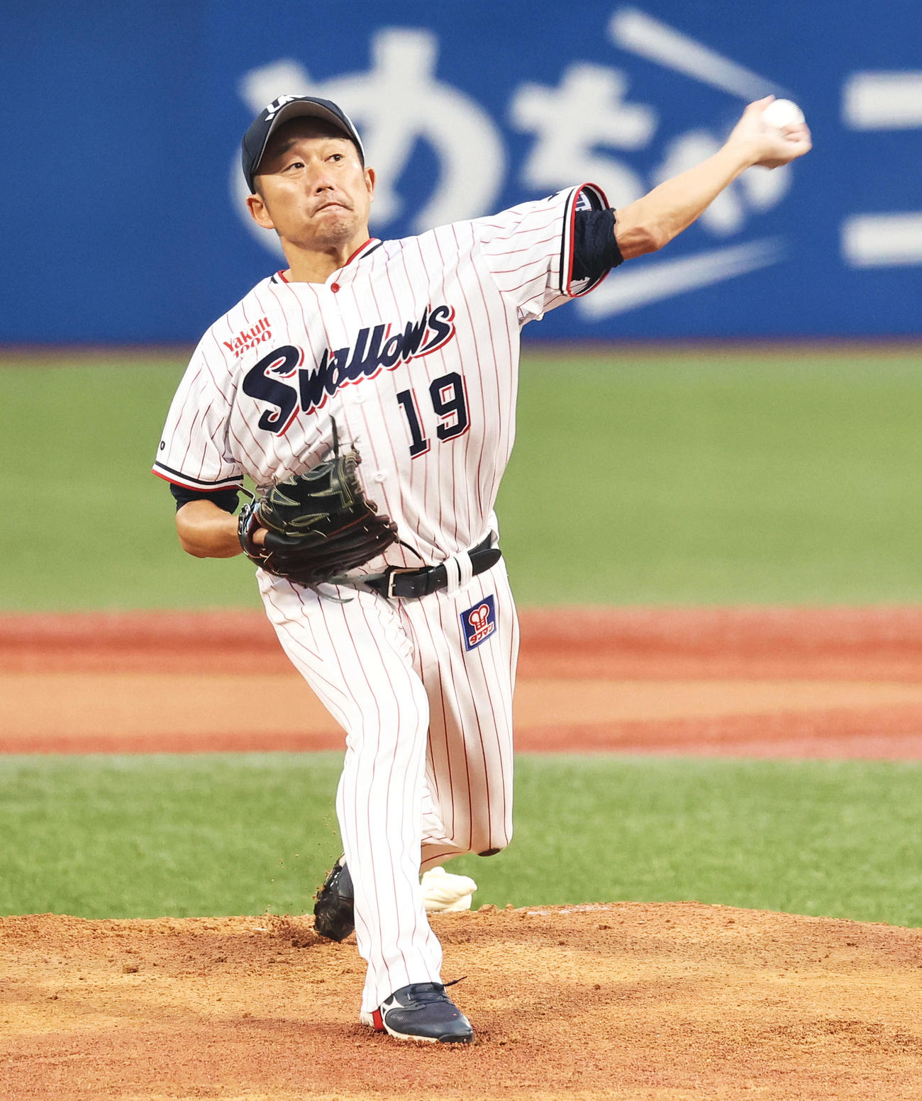 ヤクルト対西武　ヤクルト先発で力投する石川（撮影・河田真司）