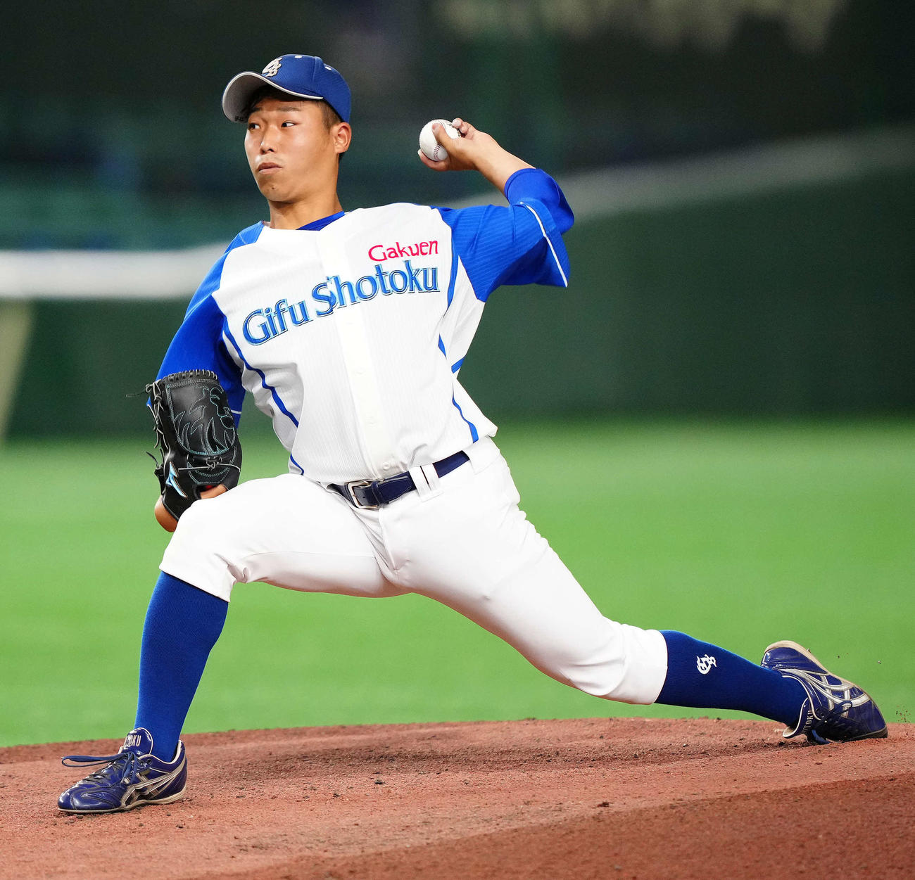 富士大対岐阜聖徳学園大　岐阜聖徳学園大先発の橋本（撮影・江口和貴）