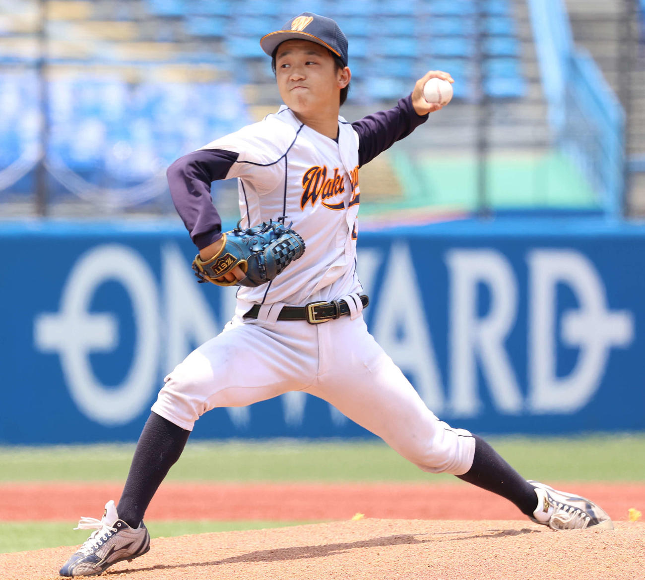 九産大対和歌山大　和歌山大先発の瀬古（撮影・河野匠）