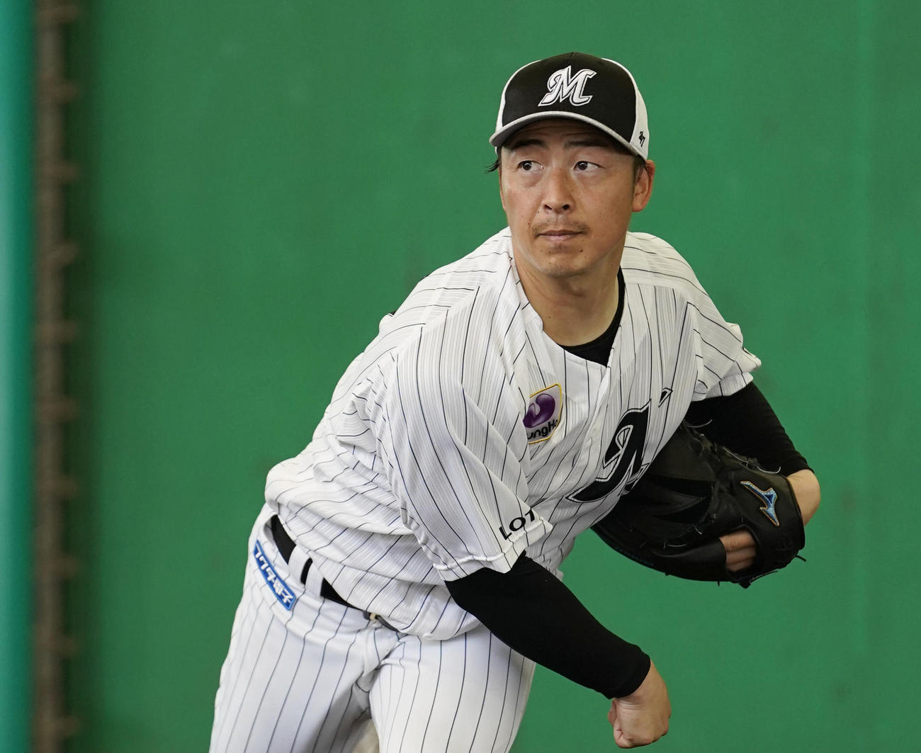 ロッテ美馬（2021年2月4日撮影）