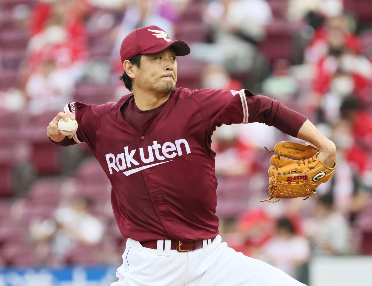 広島対楽天　楽天先発の涌井（撮影・加藤孝規）