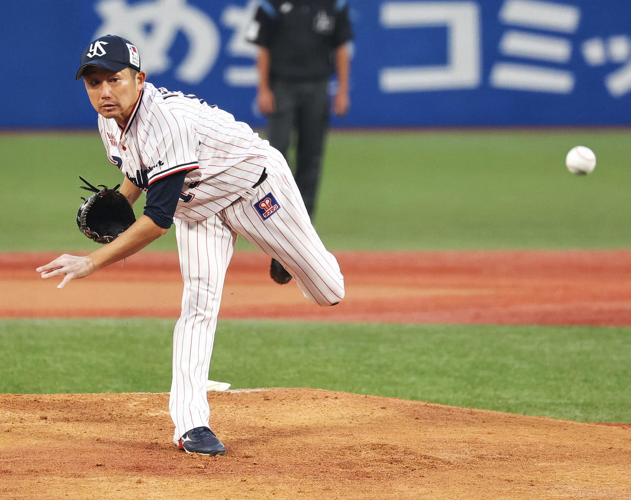 ヤクルト対西武　ヤクルト先発で力投する石川（撮影・河田真司）