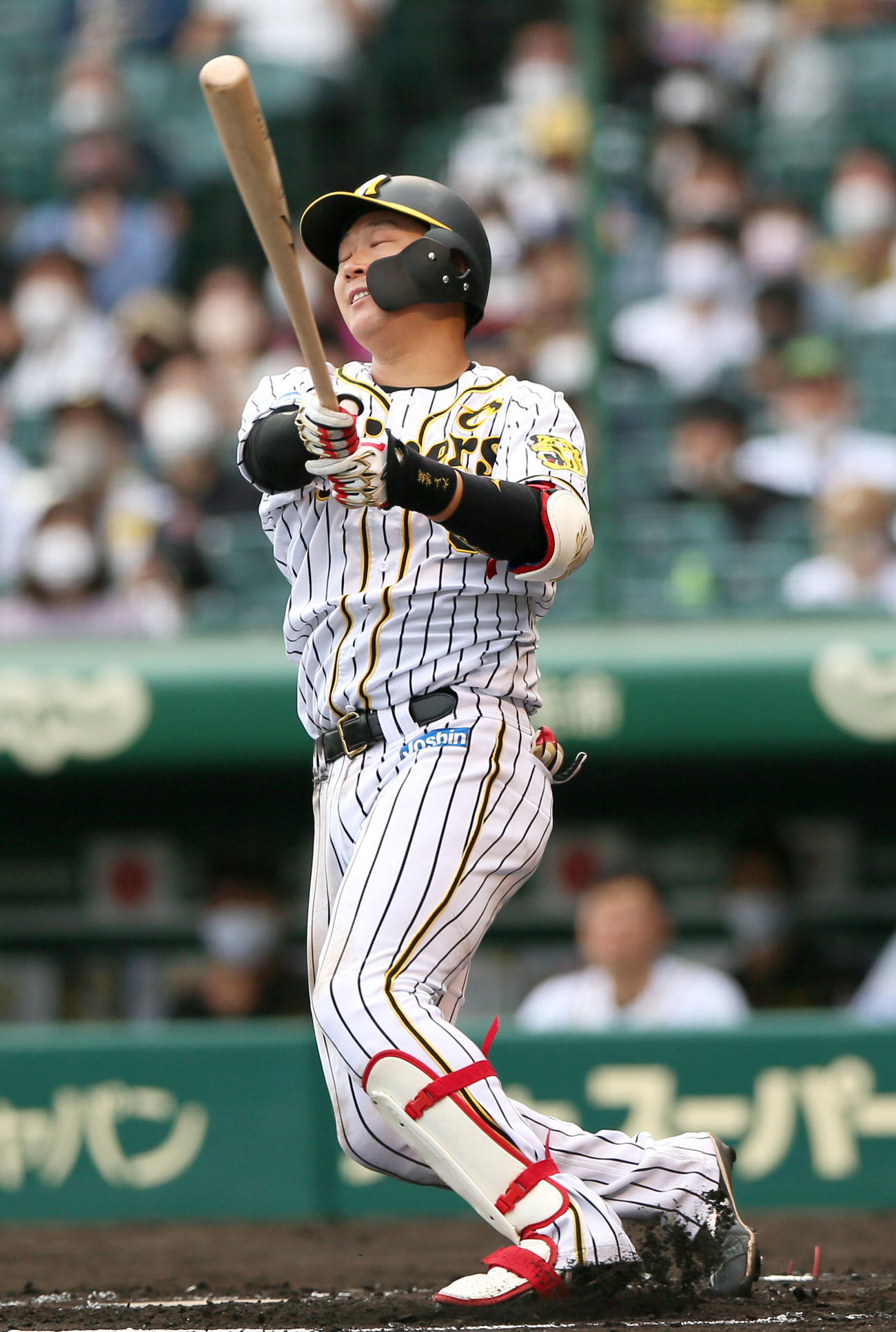 阪神対ソフトバンク　6回裏阪神1死、大山は遊飛に倒れる（撮影・上山淳一）