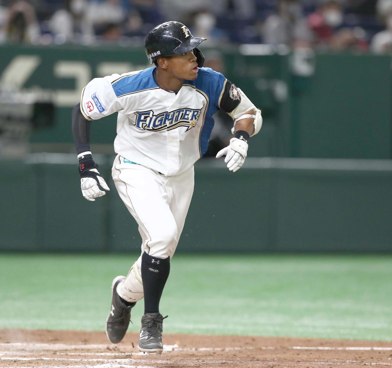 日本ハム万波中正（2021年4月18日撮影）