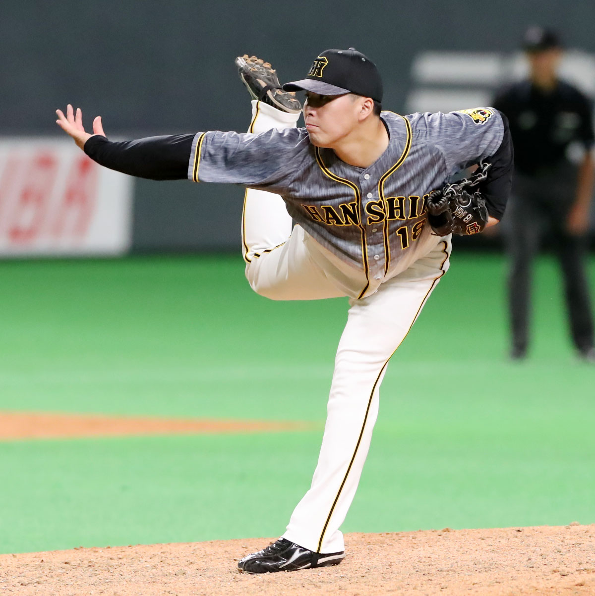 日本ハム対阪神　8回裏、阪神4番手で登板する馬場（撮影・加藤哉）