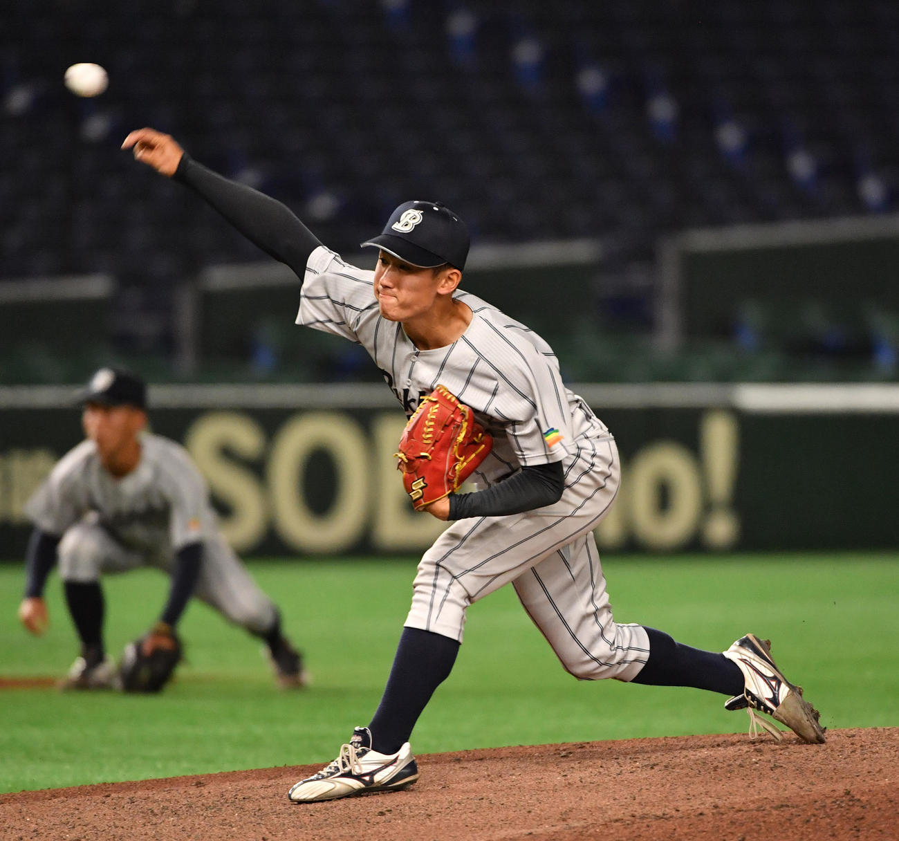 名城大対佛教大　先発した佛教大・木村（撮影・柴田隆二）