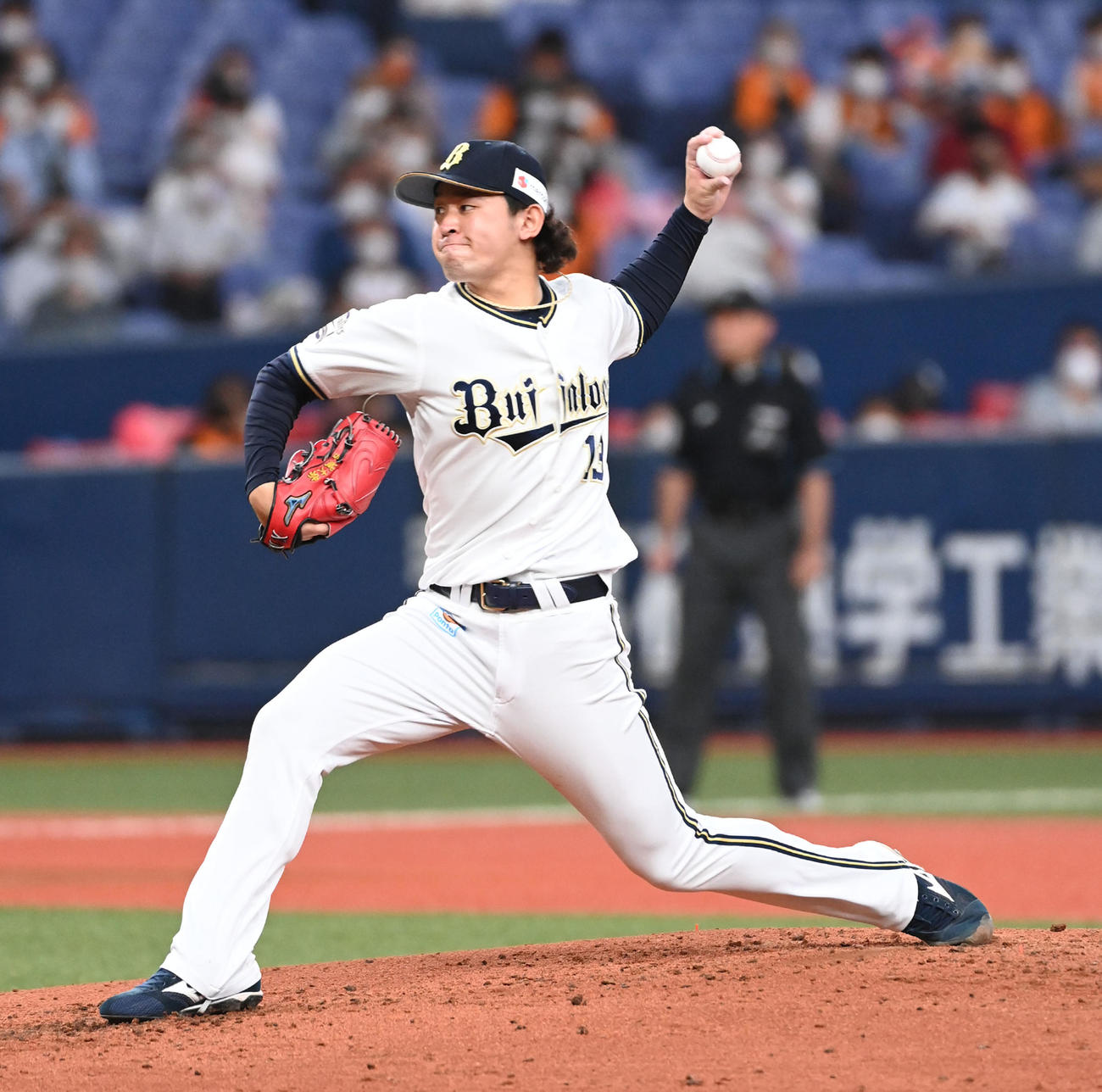 オリックス対巨人　オリックス先発の宮城（撮影・前岡正明）