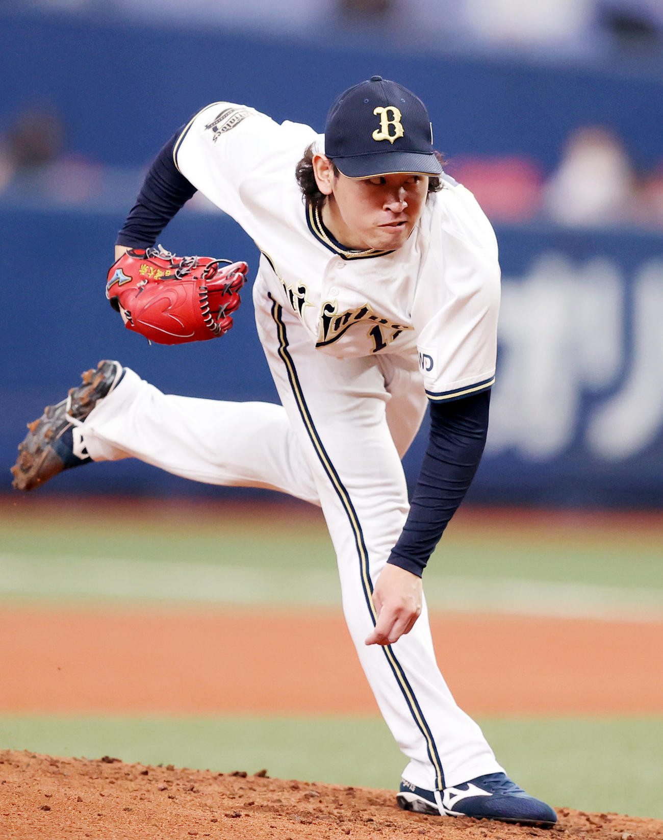 オリックス対巨人　オリックス先発の宮城（撮影・狩俣裕三）