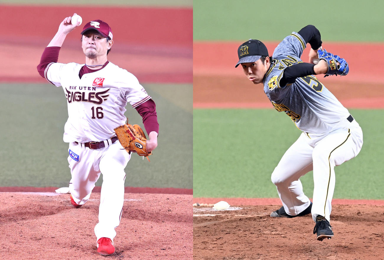 楽天涌井と阪神青柳