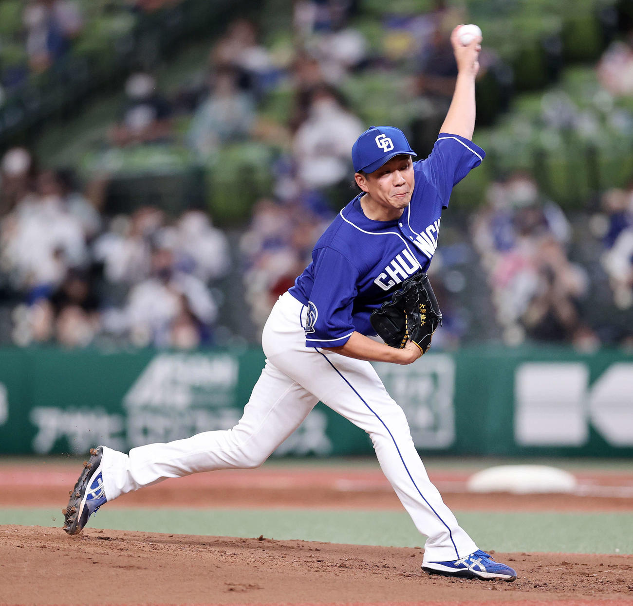 西武対中日　先発し力投する中日大野雄（撮影・鈴木正人）