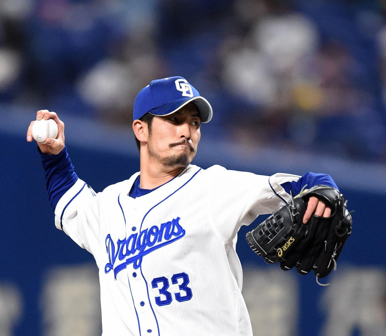 中日祖父江大輔（2021年4月11日撮影）