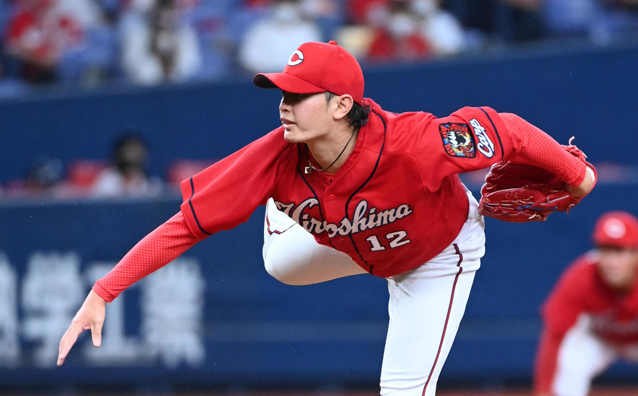 オリックス対広島　広島先発の大道（撮影・前岡正明）