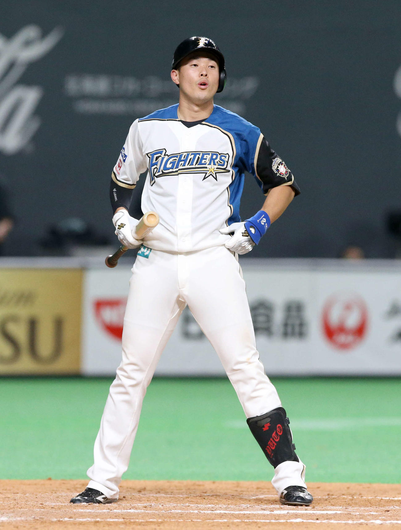 日本ハム対DeNA 9回裏日本ハム1死二塁、高浜は見逃し三振に終わる（撮影・佐藤翔太）