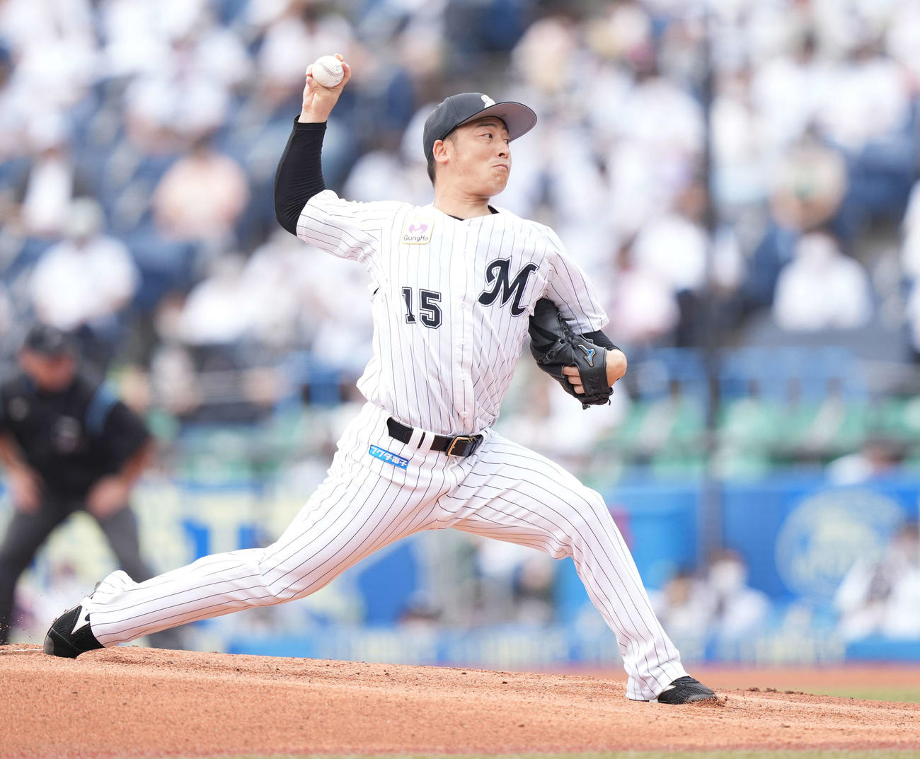 ロッテ美馬（2021年5月29日撮影）